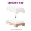 vidaXL Cadre de lit sans matelas empilable 80x200 cm bois massif