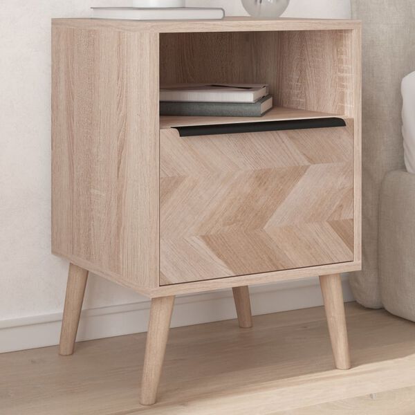 Finori Table de chevet Lusk 61A ch&ecirc;ne sonoma 38,5x38,5x57 cm