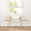 vidaXL Chaises à manger 2 pcs blanc bois massif caoutchouc