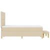 vidaXL Lit &agrave; ressorts avec matelas Cr&egrave;me 120 x 200 cm tissu
