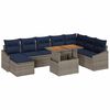 vidaXL Ensemble de canap&eacute; de jardin 9 pcs Gris Poly rotin