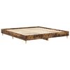vidaXL Cadre de lit sans matelas chêne fumé 160x200 cm bois ingénierie