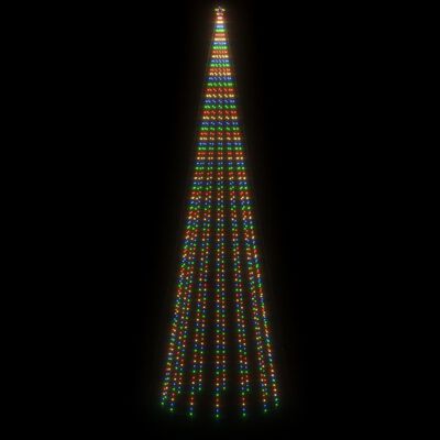 vidaXL Sapin de Noël avec piquet 1134 LED Colorées 800 cm