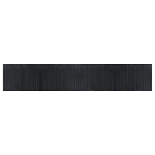vidaXL Tapis rectangulaire noir 70x400 cm bambou