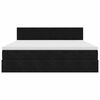 VidaXL Cadre de lit ottoman avec matelas noir 160x200 cm velours