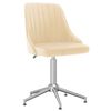vidaXL Chaises pivotantes &agrave; manger lot de 6 cr&egrave;me velours