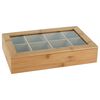 Excellent Houseware Bo&icirc;te &agrave; th&eacute; avec 8 compartiments bambou