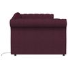 vidaXL Lit avec matelas et &eacute;clairage USB Violet Tissu 90x200 cm