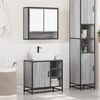 vidaXL Ensemble de meubles de salle de bain 2 pcs Sonoma gris