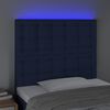 vidaXL T&ecirc;te de lit &agrave; LED Bleu 80x5x118/128 cm Tissu