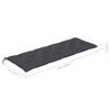 vidaXL Banc de jardin avec coussin anthracite 150 cm Teck massif