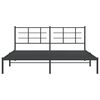 vidaXL Cadre de lit m&eacute;tal sans matelas et t&ecirc;te de lit noir 180x200 cm