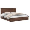 vidaXL Lit de Rangement Ch&ecirc;ne brun 200 x 200 cm Bois d'ing&eacute;nierie