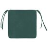 vidaXL Coussins de si&egrave;ge 4 pcs Vert fonc&eacute; 40 x 40 x 3 cm Velours