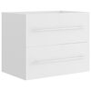 vidaXL Ensemble de meubles salle de bain 2 pcs blanc bois d'ing&eacute;nierie