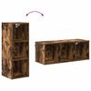 vidaXL Armoire suspendue avec stockage Ch&ecirc;ne fum&eacute; 30 x 29,5 x 80 cm