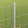 vidaXL Cl&ocirc;ture avec poteau Argent&eacute; 1,2 x 25 m Acier