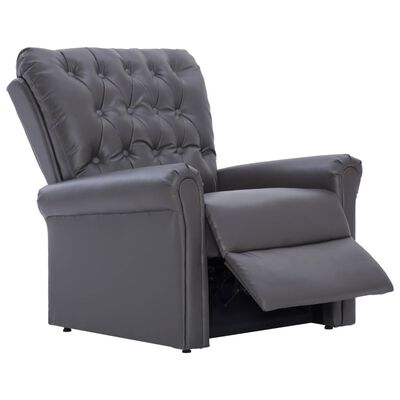 vidaXL Chaise inclinable Gris Similicuir