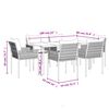 vidaXL Ensemble &agrave; manger de jardin 7 pcs coussins r&eacute;sine tress&eacute;e acier