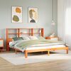 vidaXL Lit biblioth&egrave;que sans matelas cire marron 180x200 cm pin massif