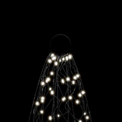 vidaXL Sapin de Noël sur mât de drapeau 3000 LED Blanc froid 800 cm