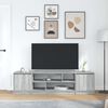 vidaXL Meuble TV sonoma gris 188,5x41x50 cm bois d'ing&eacute;nierie