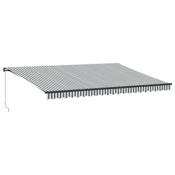 vidaXL Auvent manuel r&eacute;tractable anthracite et blanc 500x350 cm