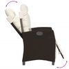 vidaXL Ensemble &agrave; manger de jardin et coussins 9 pcs marron poly rotin