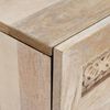 vidaXL Cabinet de chevet Beige 50 x 33 x 60 cm Bois d'acacia massif