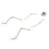 vidaXL Squelette d'Halloween Blanc 45,5 x 13 cm Plastique