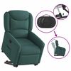 vidaXL Fauteuil inclinable vert fonc&eacute; tissu