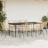 vidaXL Ensemble &agrave; manger jardin 7pcs marron rpoly otin verre