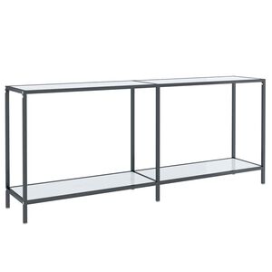 vidaXL Table console Blanc 180x35x75,5 cm Verre tremp&eacute;