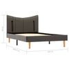 vidaXL Cadre de lit avec LED Anthracite Similicuir 100x200 cm