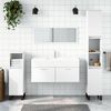 vidaXL Armoire de salle de bain avec miroir blanc bois d'ing&eacute;nierie