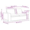 vidaXL Canap&eacute; 2 pcs Cr&egrave;me