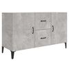 vidaXL Buffet gris b&eacute;ton 100x36x60 cm bois d'ing&eacute;nierie