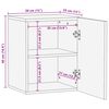 vidaXL Cabinet de Salle de Bain Suspendu Naturel 38 x 33 x 48 cm