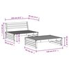 vidaXL Salon de jardin 2 pcs noir bois massif de pin