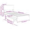 vidaXL Lit de Rangement Ch&ecirc;ne fum&eacute; 75 x 190 cm Bois d'ing&eacute;nierie