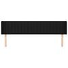 vidaXL T&ecirc;te de lit avec oreilles Noir 183x16x78/88 cm Tissu