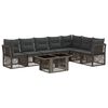 vidaXL Ensemble de canap&eacute; de jardin 8 pc Gris polyrotin