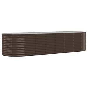 vidaXL Lit sur&eacute;lev&eacute; de jardin Acier galvanis&eacute; marron