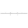 vidaXL Kit fixation porte coulissante 200 cm Acier inoxydable Argent&eacute;