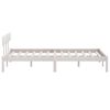 vidaXL Cadre de lit sans matelas blanc bois de pin massif