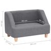 vidaXL Canap&eacute; pour chien Gris 60x37x39 cm Lin