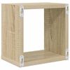 vidaXL &Eacute;tag&egrave;res cube murales 4 pcs Ch&ecirc;ne sonoma 22x15x22 cm