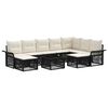 vidaXL Ensemble de canap&eacute; de jardin 10 pc Noir et blanc cr&egrave;me
