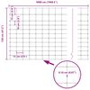 vidaXL Cl&ocirc;ture de prairie Argent&eacute; 50 x 1,2 m Acier galvanis&eacute;