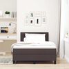 vidaXL Lit &agrave; ressorts avec matelas Marron fonc&eacute; 120 x 200 cm tissu